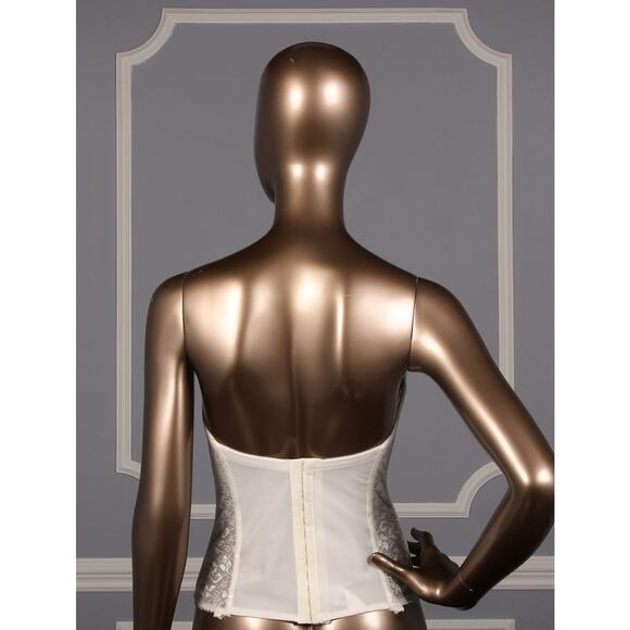 Carnival 423 Spandex Lace Corset Bra with Garter Straps Bridal 32DD DD cup - Picture 6 of 6